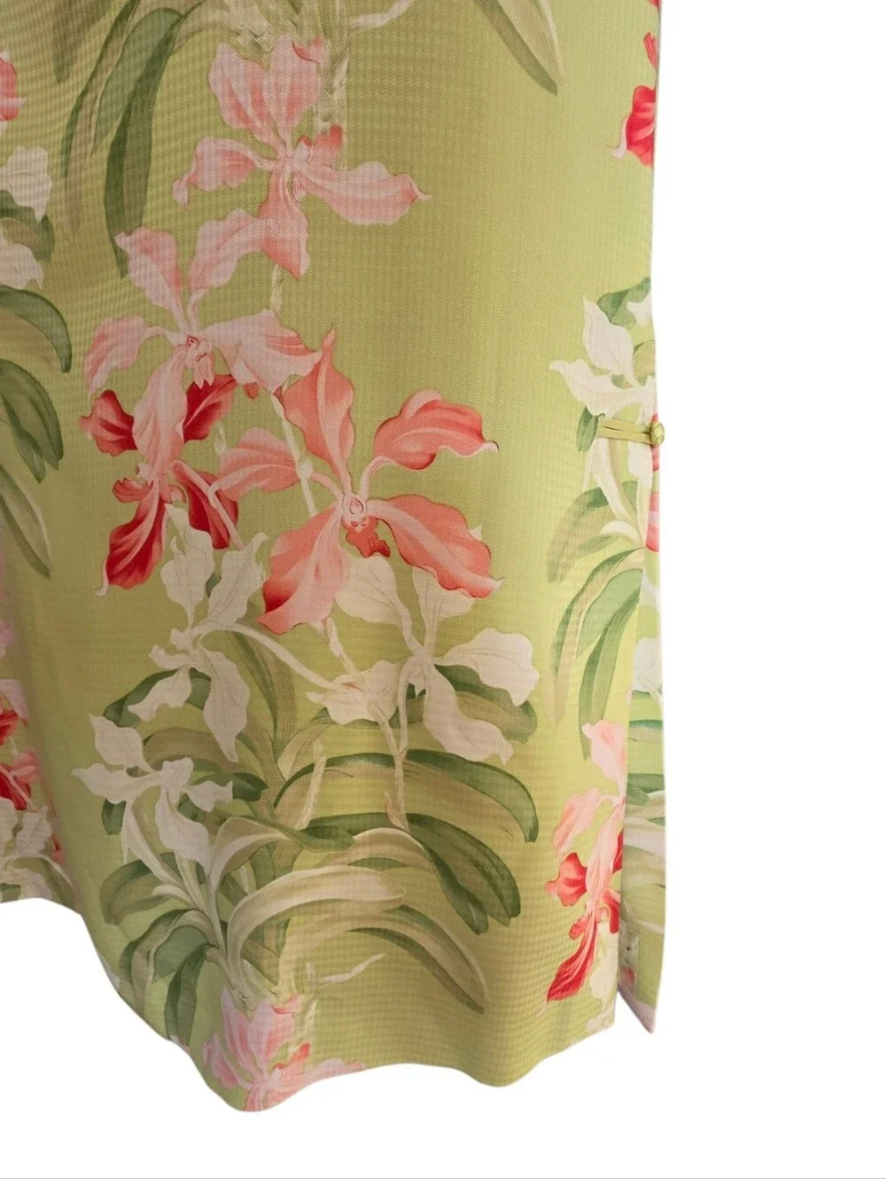 Nwot Tommy Bahama Sleeveless Lime Green Pink Orchid Tropical Resortwear Maxi